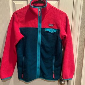 Patagonia Pink and Blue Fleece Jacket